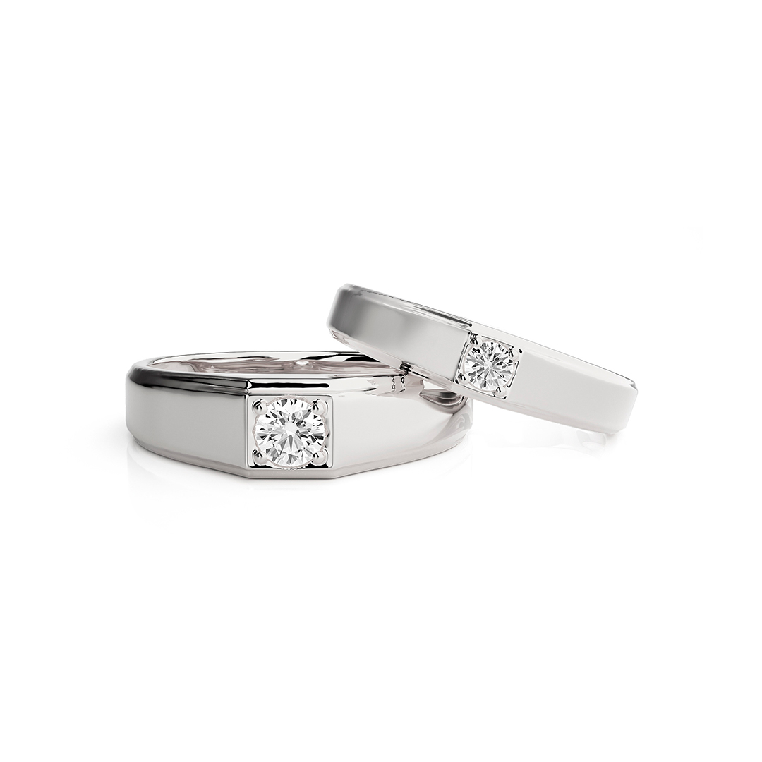 Valentine's Moissanite Ring Sets