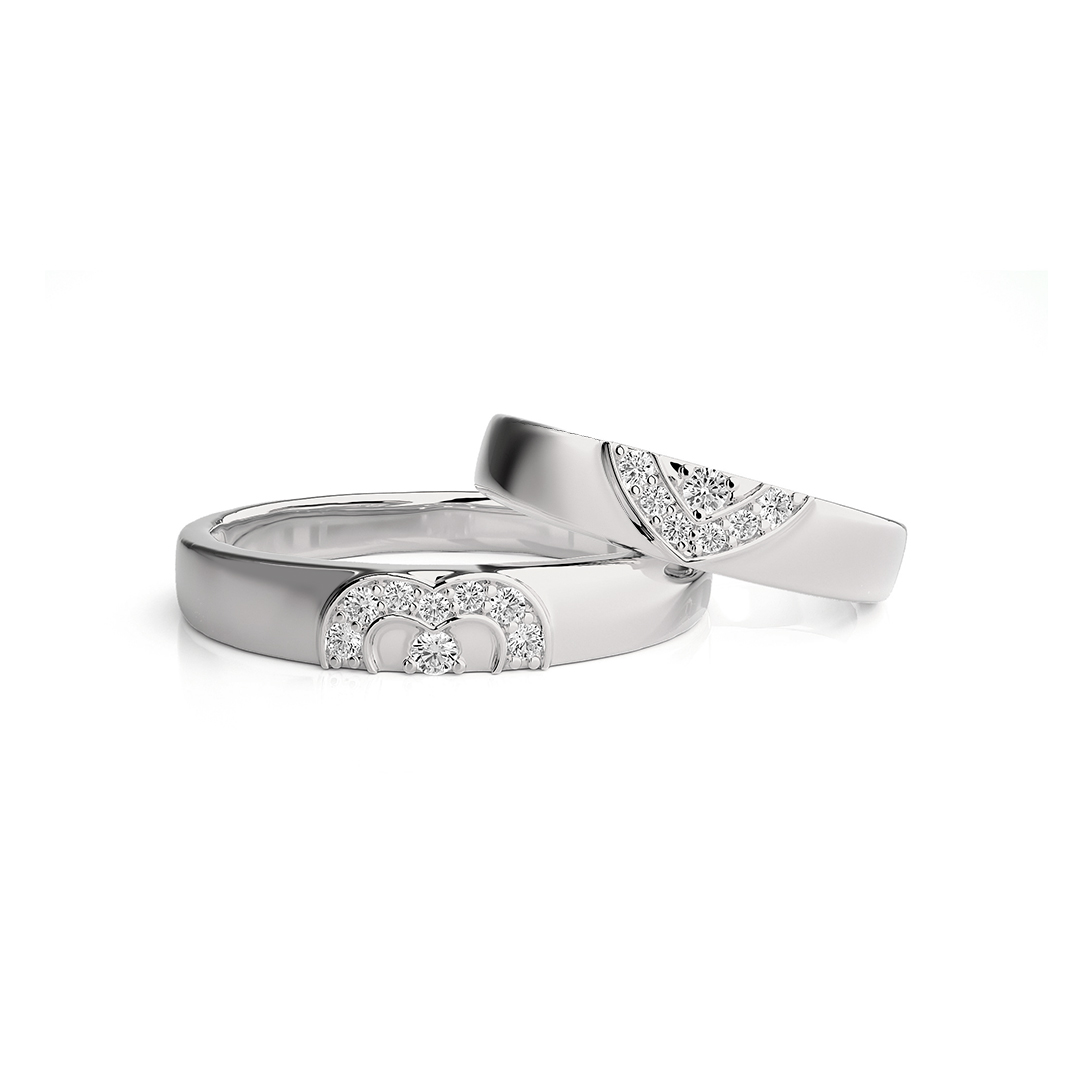 Valentine's Moissanite Ring Sets