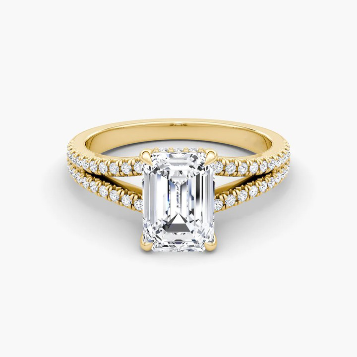 Split Shank Moissanite Engagement Ring-VOOGME