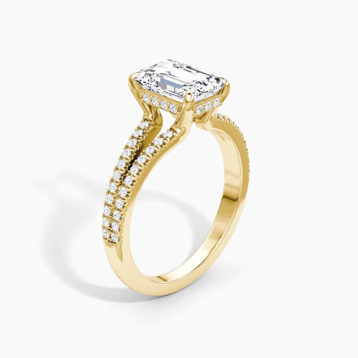 Split Shank Moissanite Engagement Ring-VOOGME