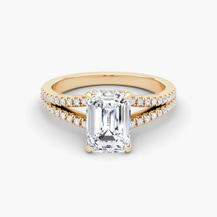 Split Shank Moissanite Engagement Ring-VOOGME