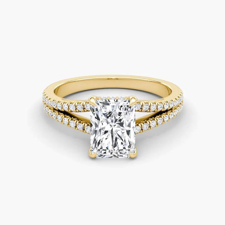 Split Shank Moissanite Engagement Ring-VOOGME