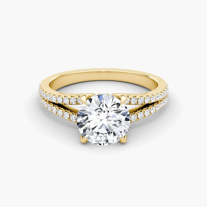 Split Shank Moissanite Engagement Ring-VOOGME