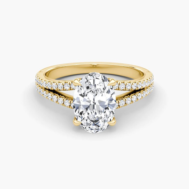 Split Shank Moissanite Engagement Ring-VOOGME