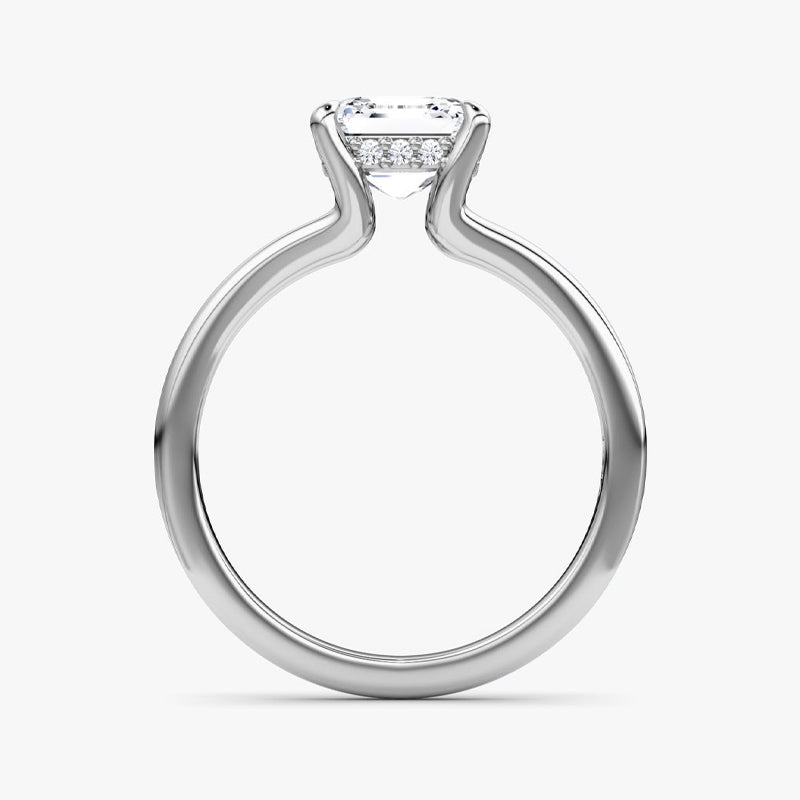 Split Shank Solitaire Moissanite Engagement Ring-VOOGME