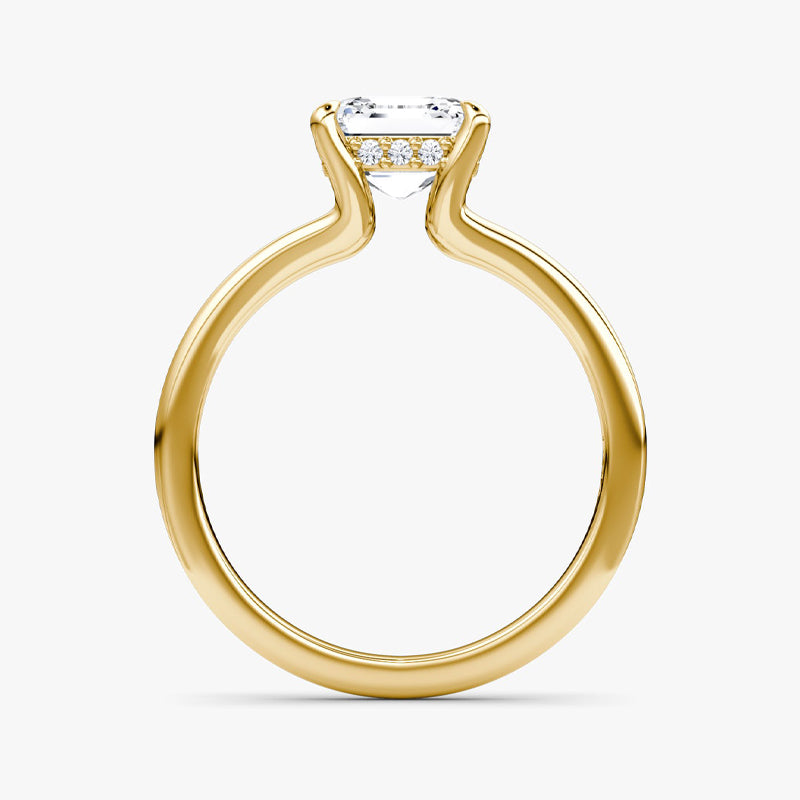 Split Shank Solitaire Moissanite Engagement Ring-VOOGME