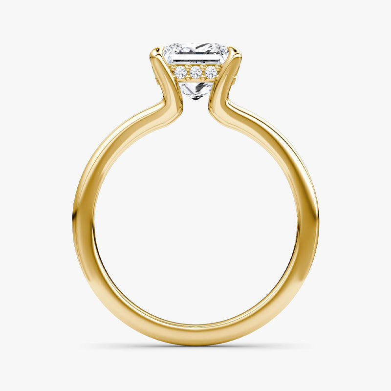 Split Shank Solitaire Moissanite Engagement Ring-VOOGME