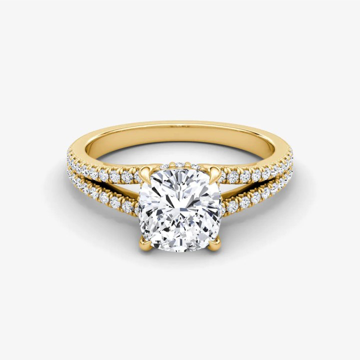 Split Shank Moissanite Engagement Ring-VOOGME