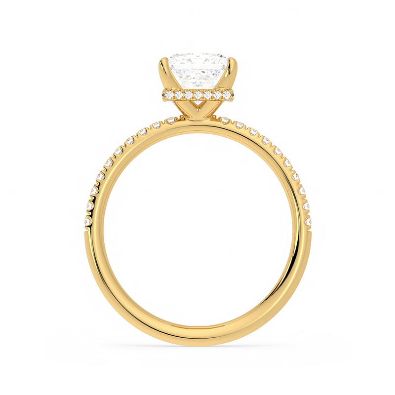 Hyne Pave Moissanite Engagement Ring-VOOGME