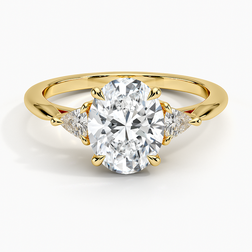 Apphiay Three Stones Moissanite Engagement Ring-VOOGME
