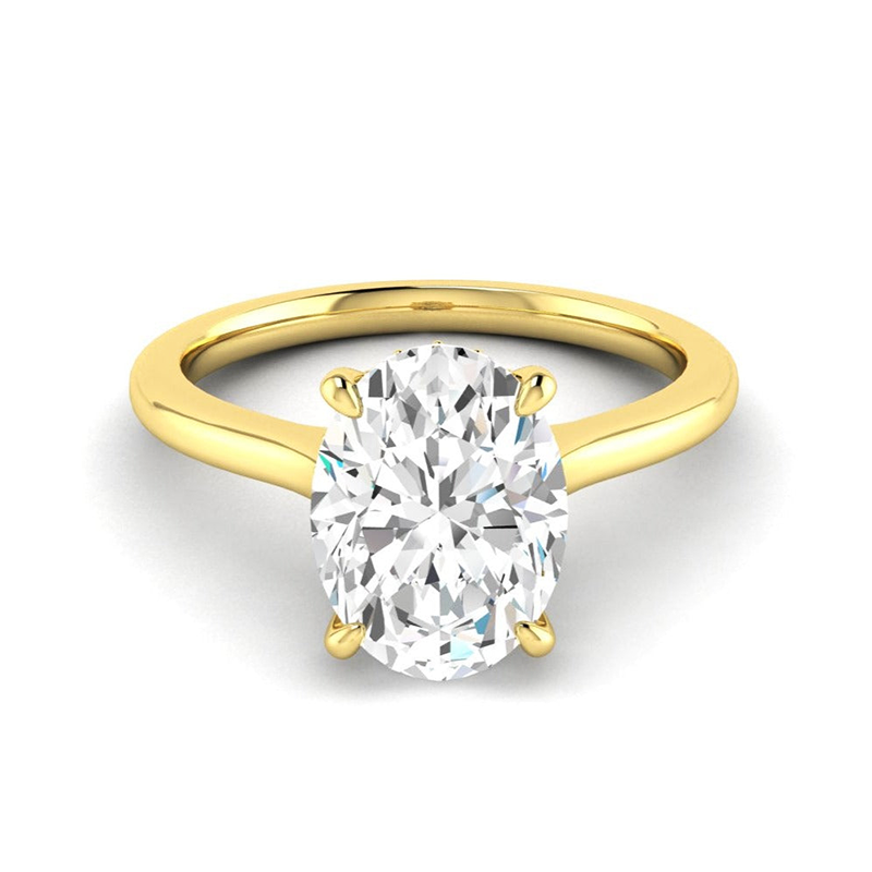 Vins Hidden Halo Moissanite Engagement Ring-VOOGME