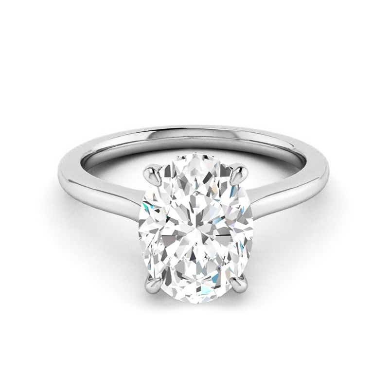 Vins Hidden Halo Moissanite Engagement Ring-VOOGME