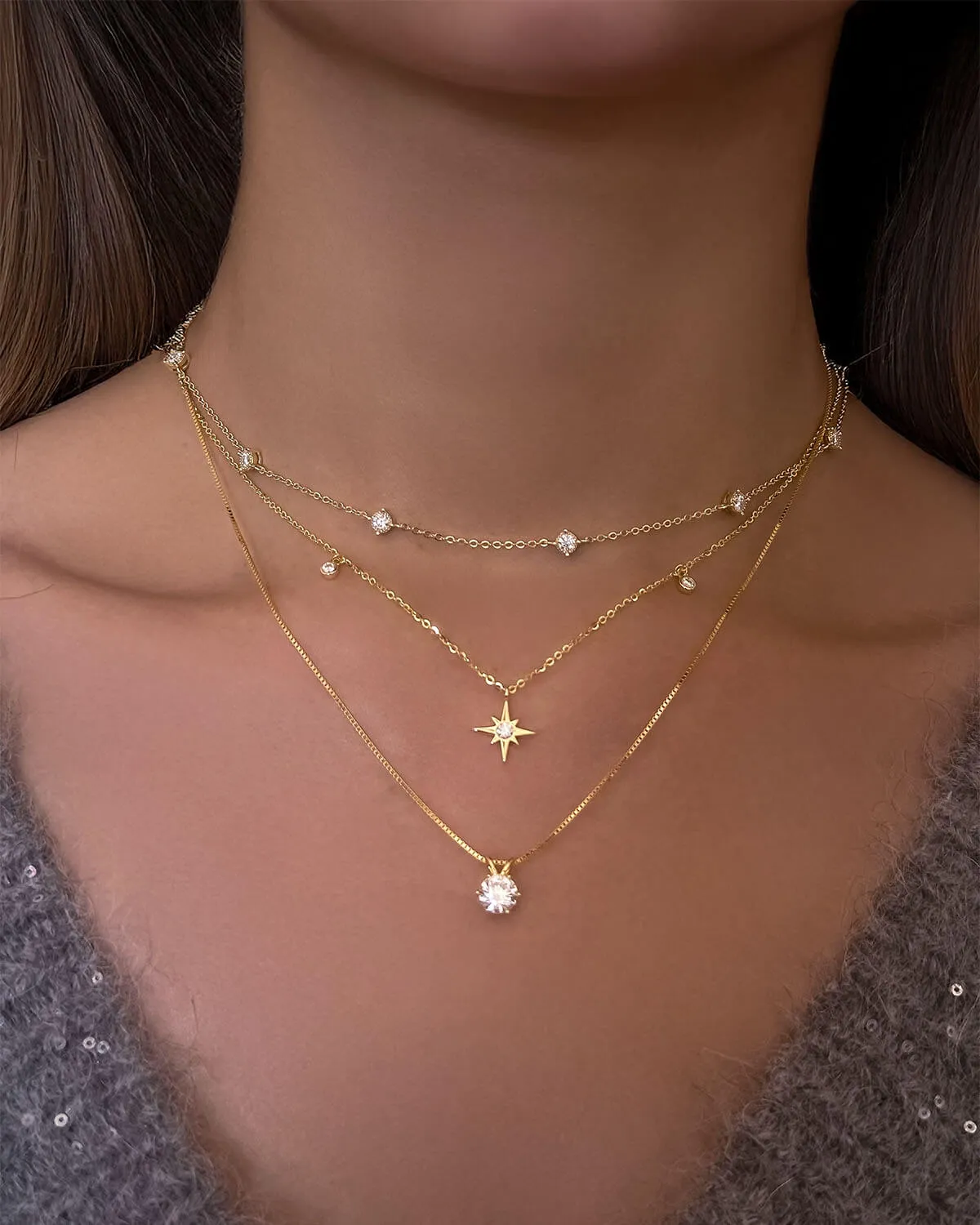 Classic Six-Prong Moissanite Pendant