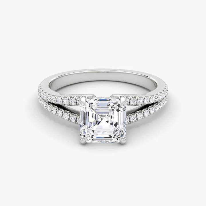 Split Shank Moissanite Engagement Ring-VOOGME