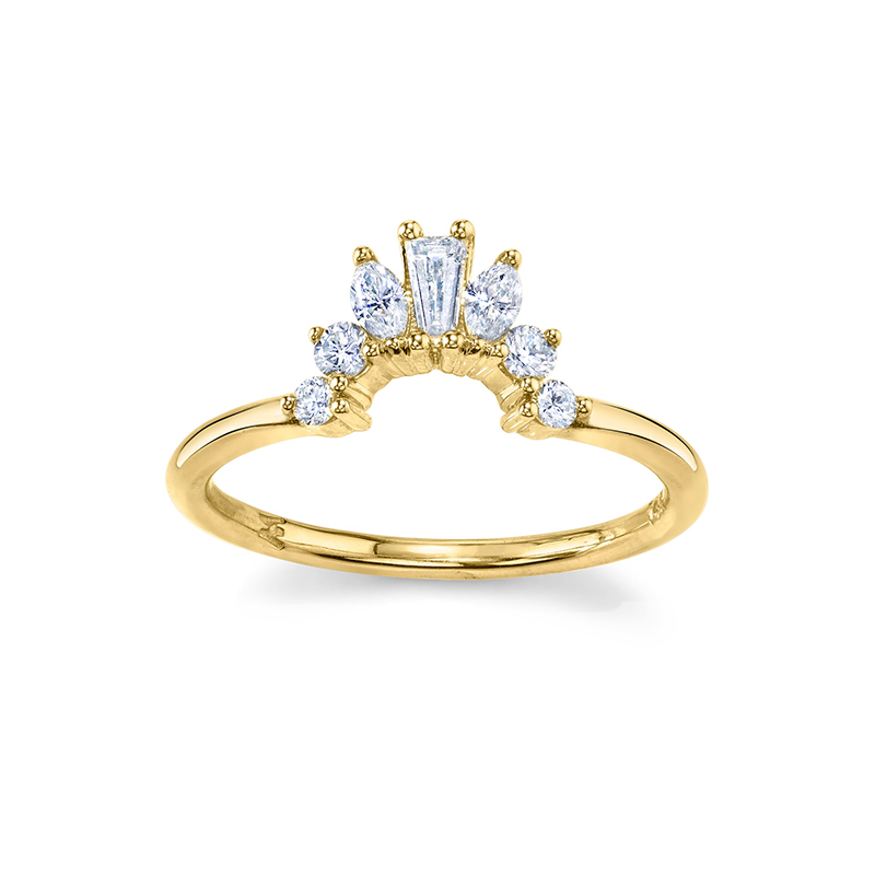 Bca Curved Moissanite Wedding Band-VOOGME