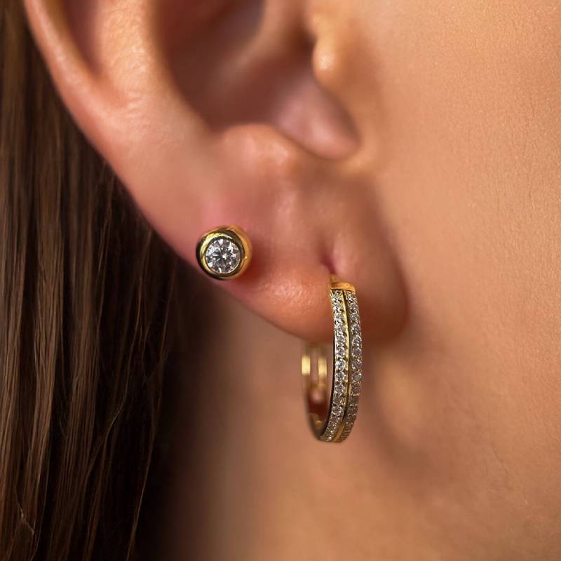 Elvira Small Bubble Moissanite Stud Earrings