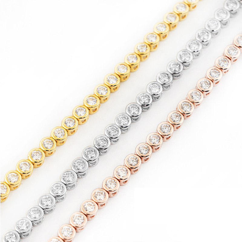 Bezel Moissanite Tennis Bracelet-VOOGME