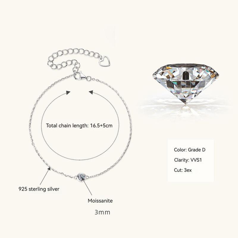 Flying Saucer Moissanite Bracelet