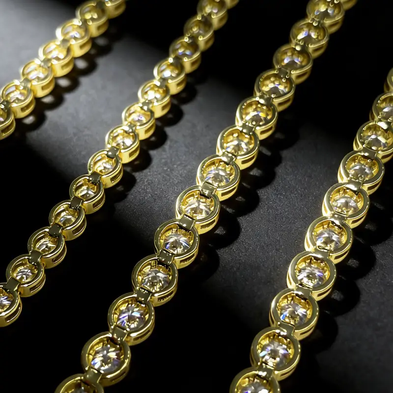 Bezel Moissanite Tennis Bracelet