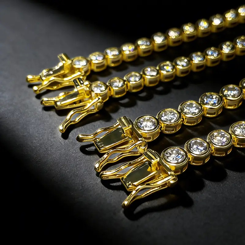 Bezel Moissanite Tennis Bracelet