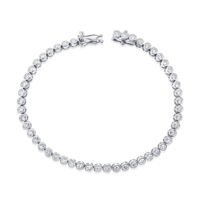 Bezel Moissanite Tennis Bracelet