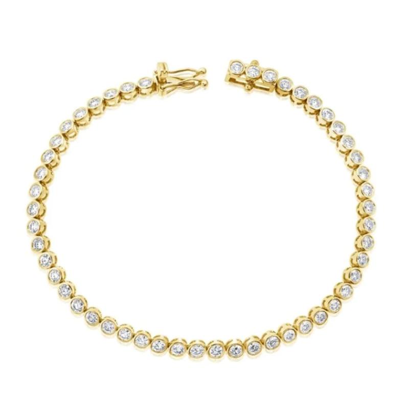 Bezel Moissanite Tennis Bracelet