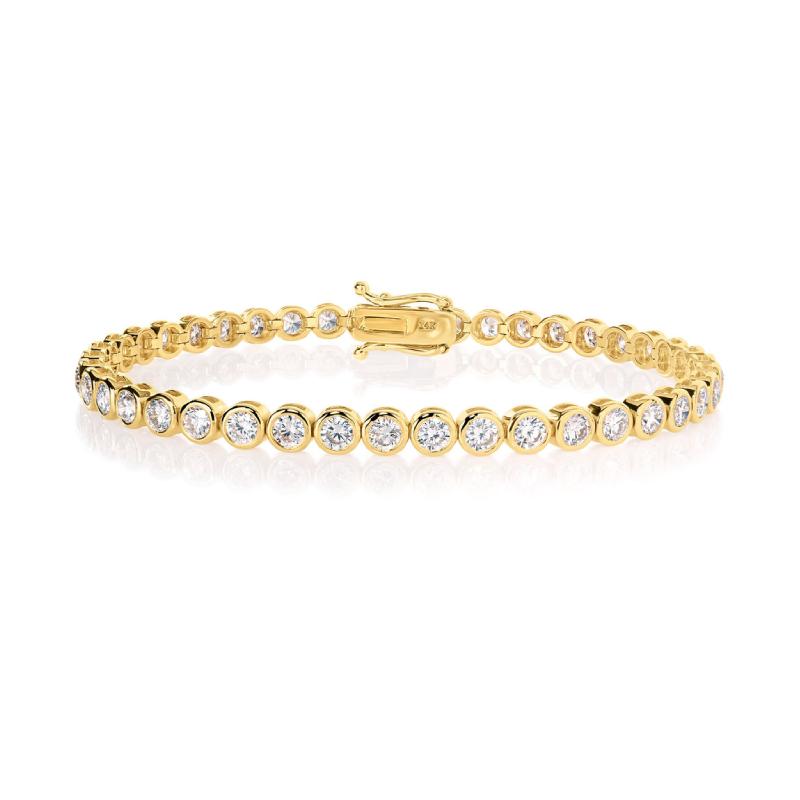 Bezel Moissanite Tennis Bracelet