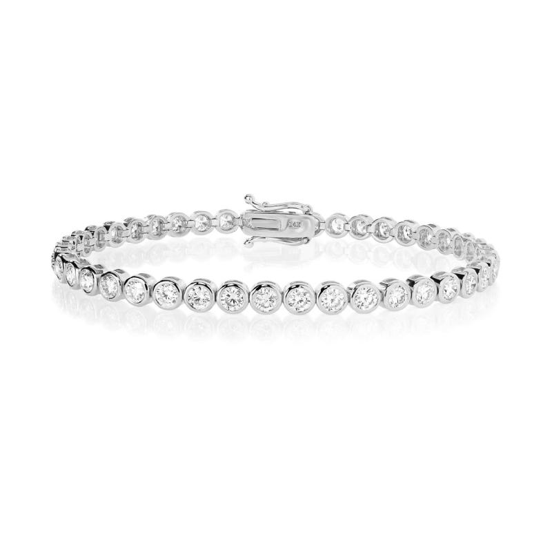 Bezel Moissanite Tennis Bracelet