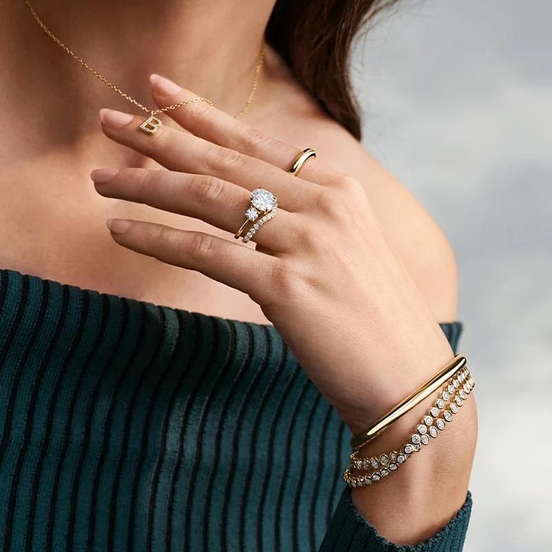 Bezel Moissanite Tennis Bracelet