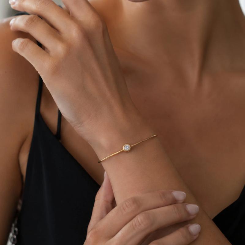 Rowan Bubble Moissanite Cuff Bracelet