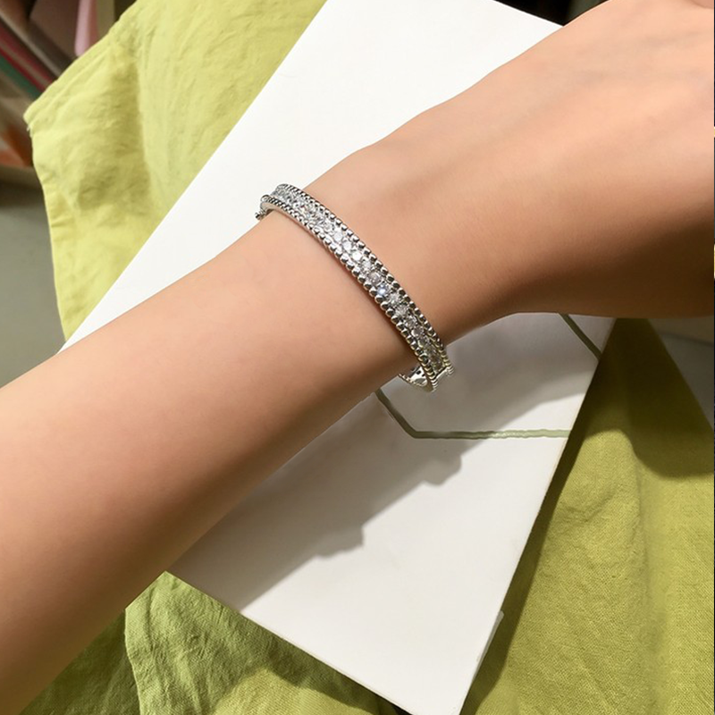 Beaded Moissanite Bangles-VOOGME