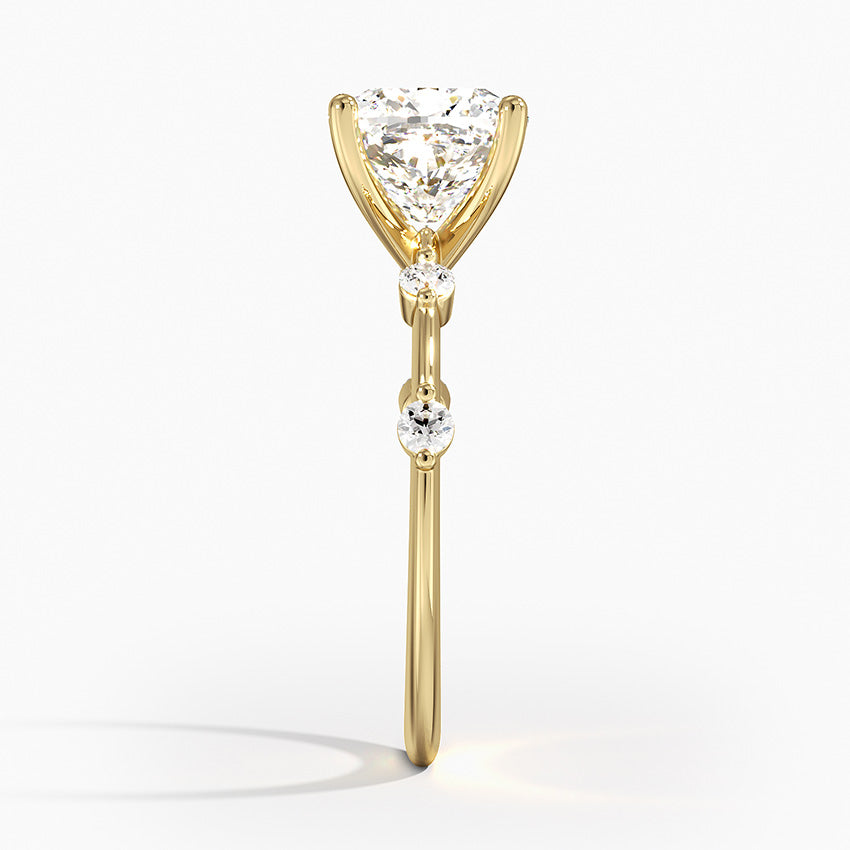 Aime Accent Moissanite Engagement Ring-VOOGME