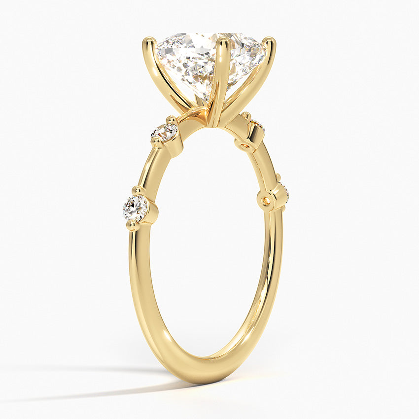 Aime Accent Moissanite Engagement Ring-VOOGME
