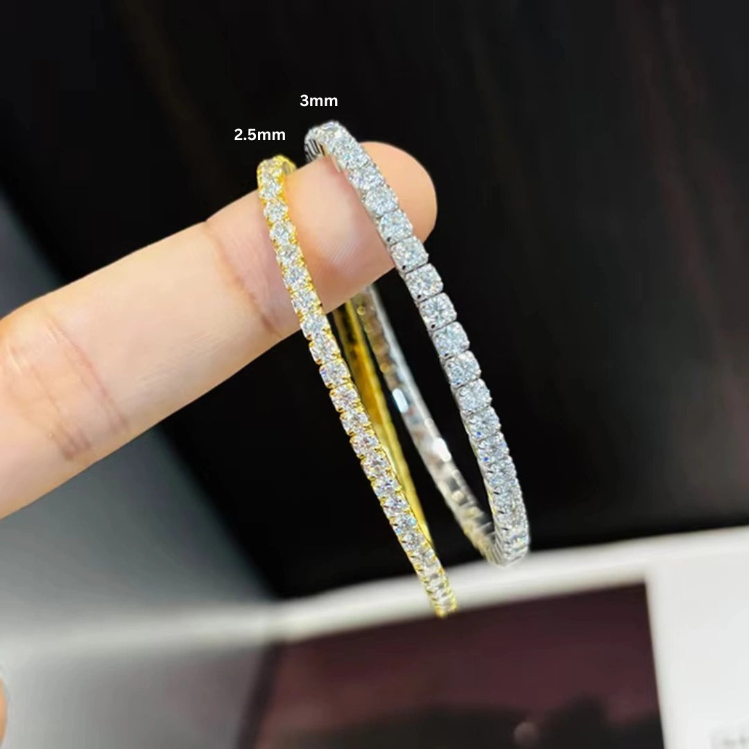 Moissanite Tennis Stretch Bracelet