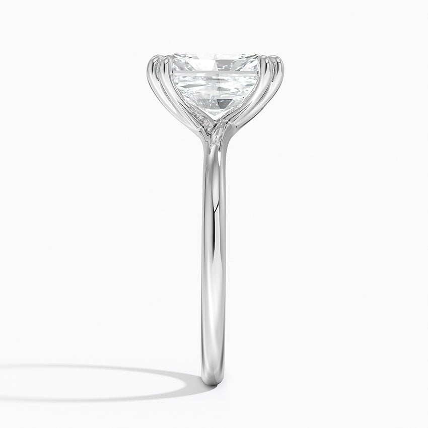 Solitaire Double Claws Moissanite Engagement Ring-VOOGME