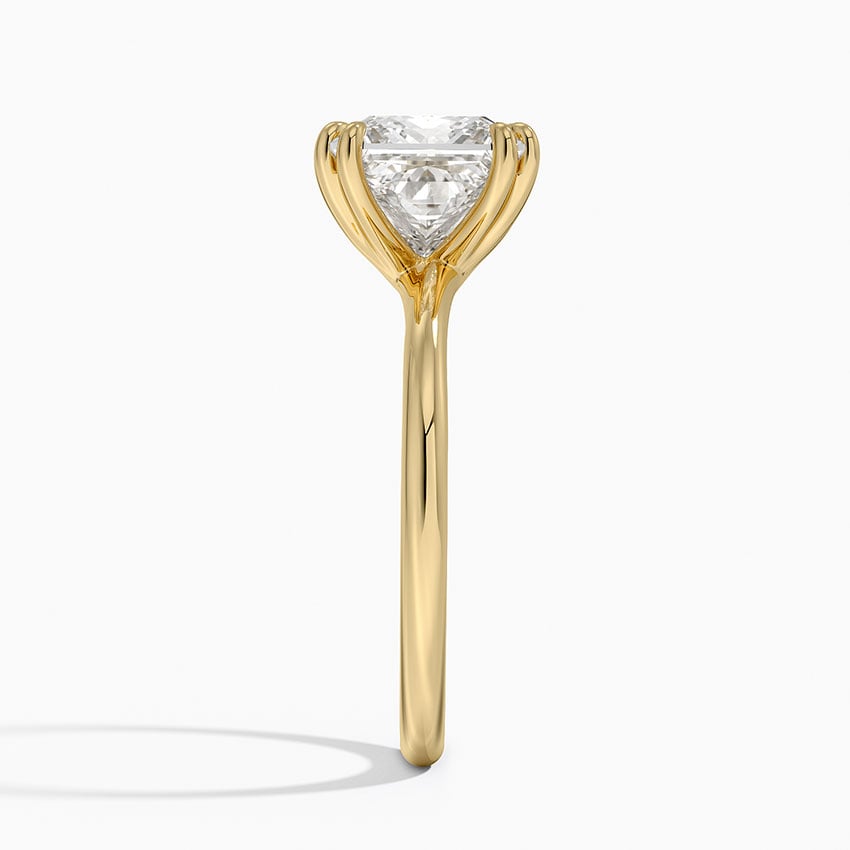 Solitaire Double Claws Moissanite Engagement Ring-VOOGME