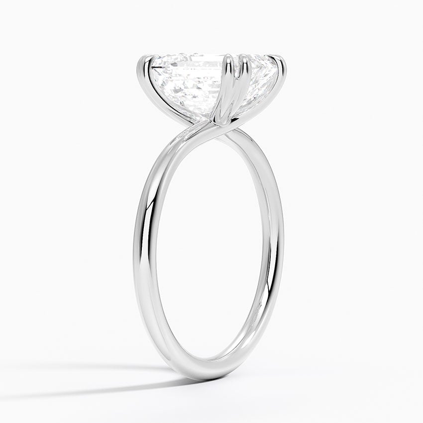 Solitaire Double Claws Moissanite Engagement Ring-VOOGME