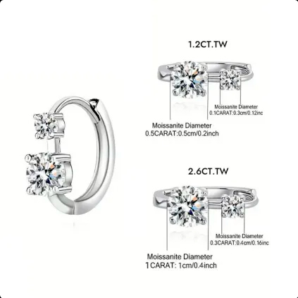 Octavia Moissanite Hoop Earrings