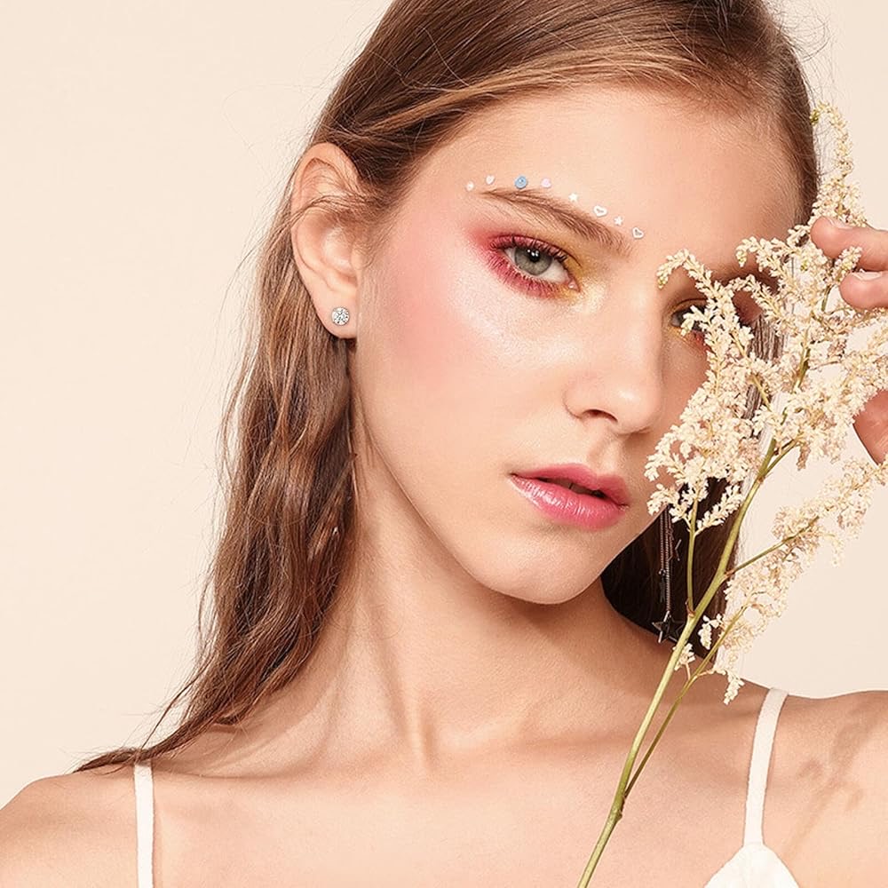 Naiad Four-Prong Moissanite Stud Earrings