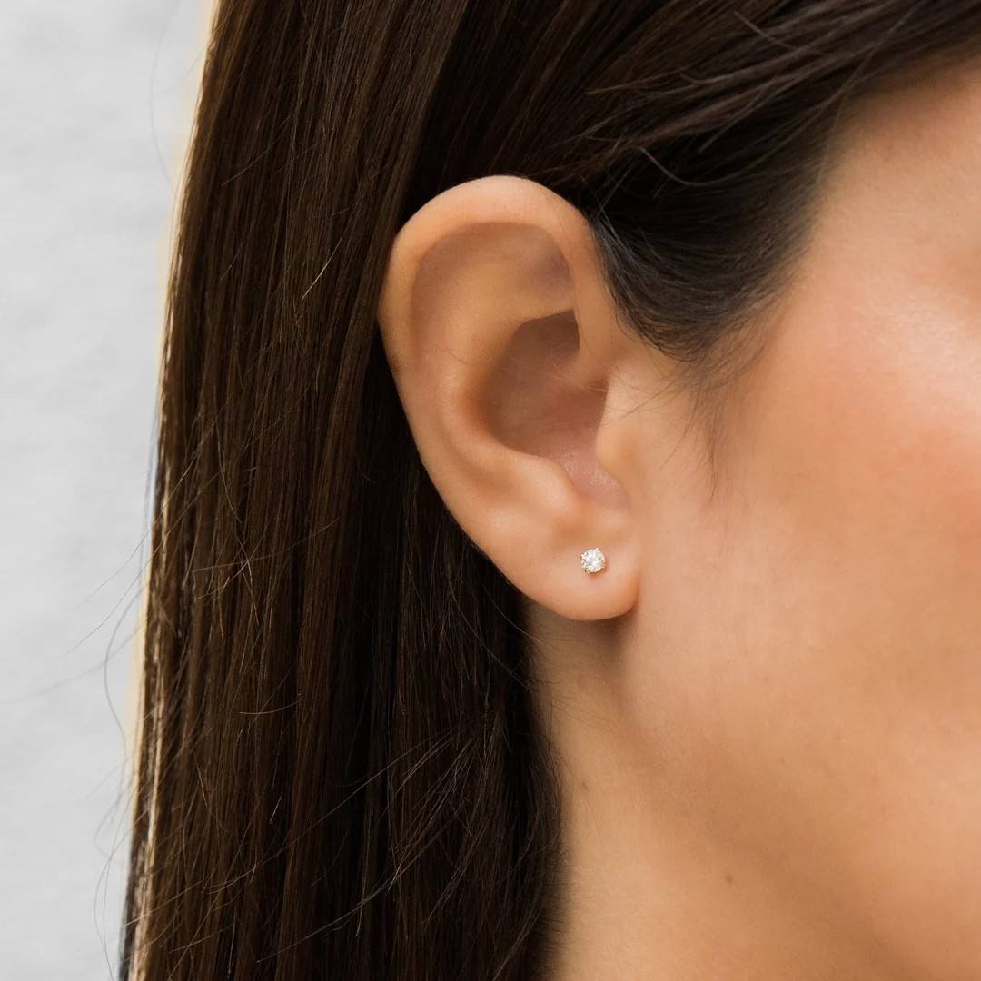 Smallest Moissanite Stud Earrings