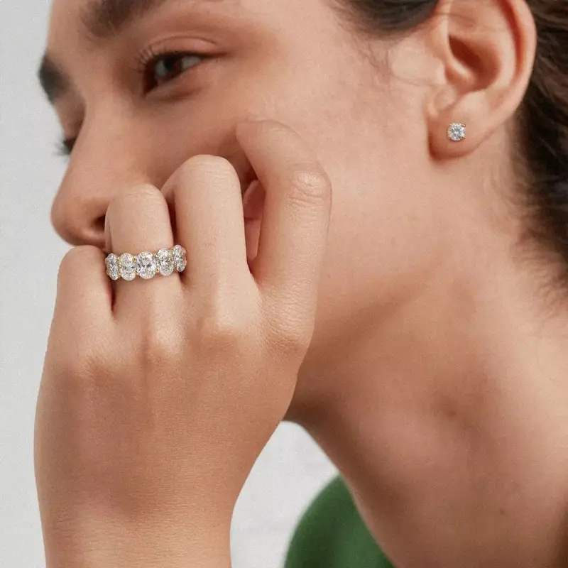 Five-Stone Oval Moissanite Ring
