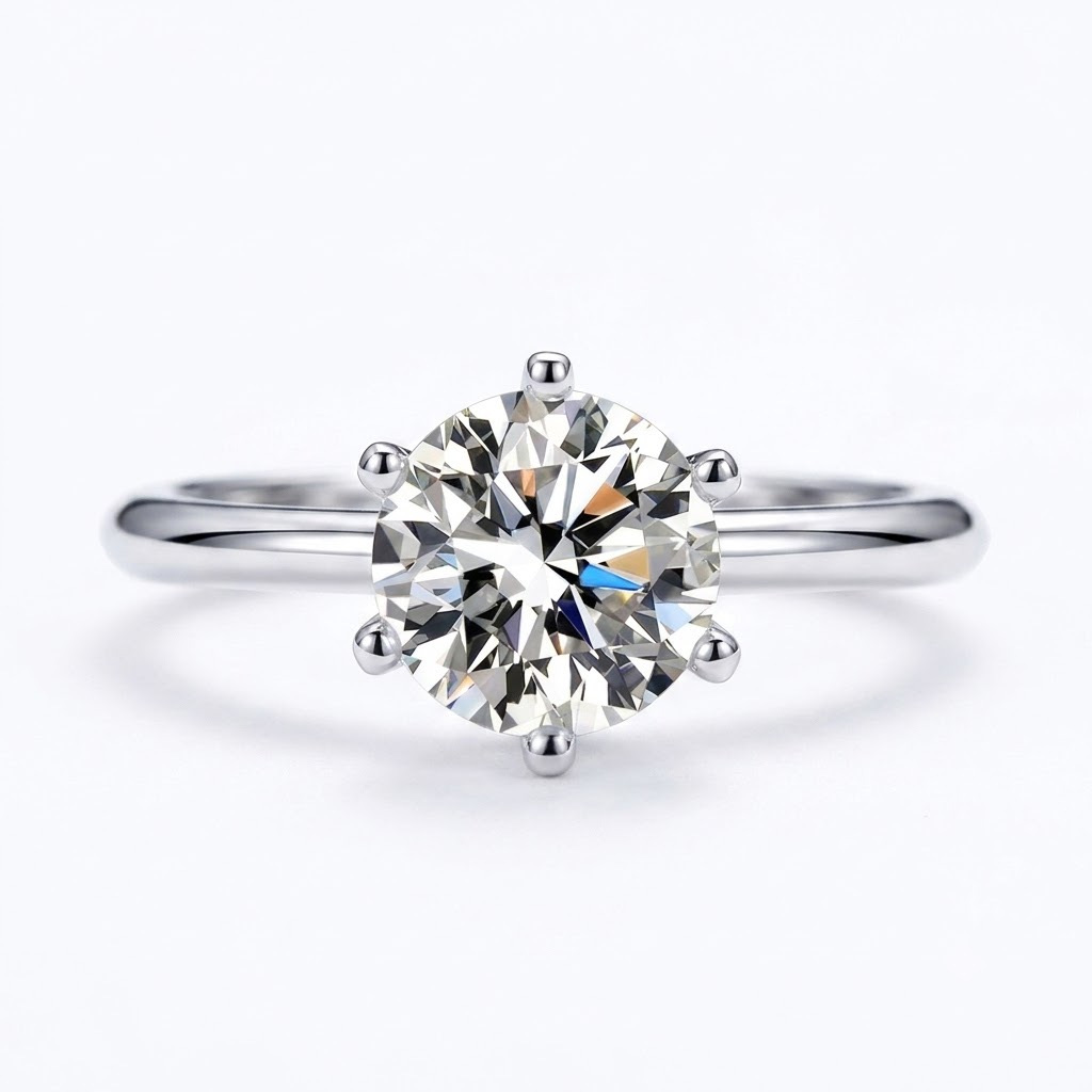Selection Classic Six-Prong Moissanite Engagement Ring