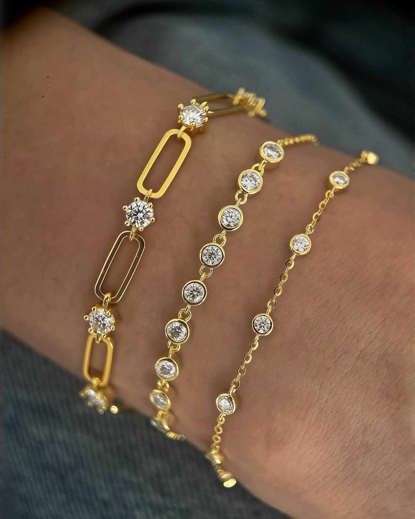 Paperclip Moissanite Bracelet
