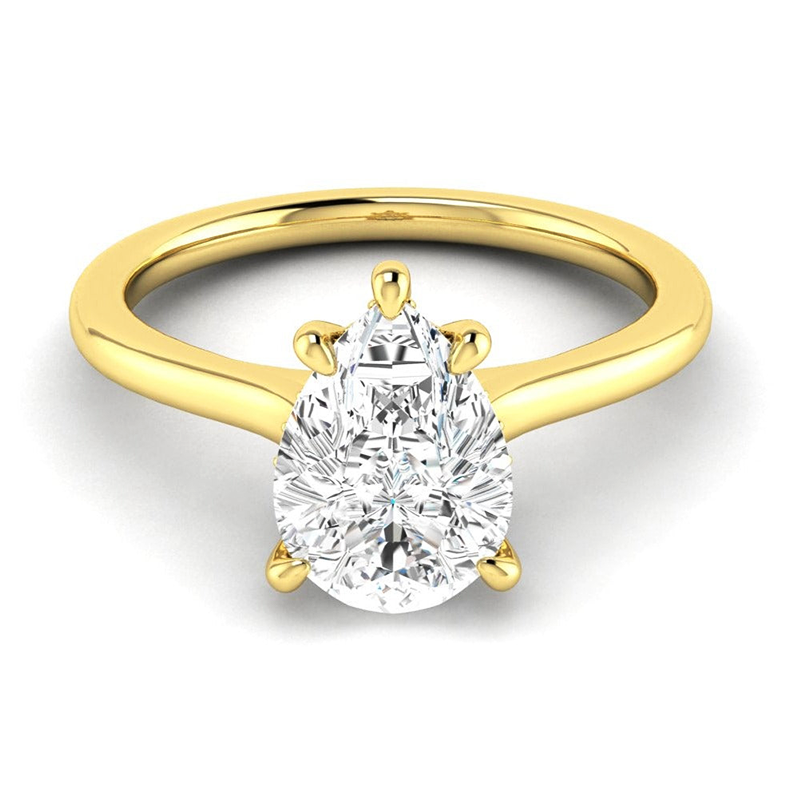 Vins Hidden Halo Moissanite Engagement Ring-VOOGME