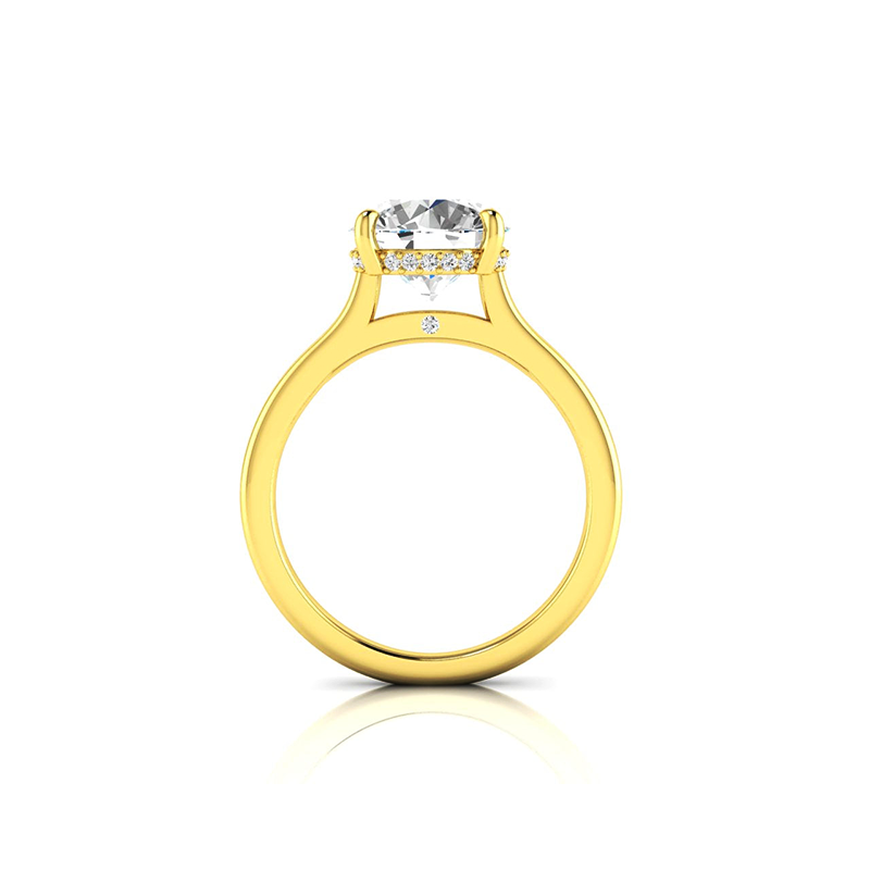 Vins Hidden Halo Moissanite Engagement Ring-VOOGME