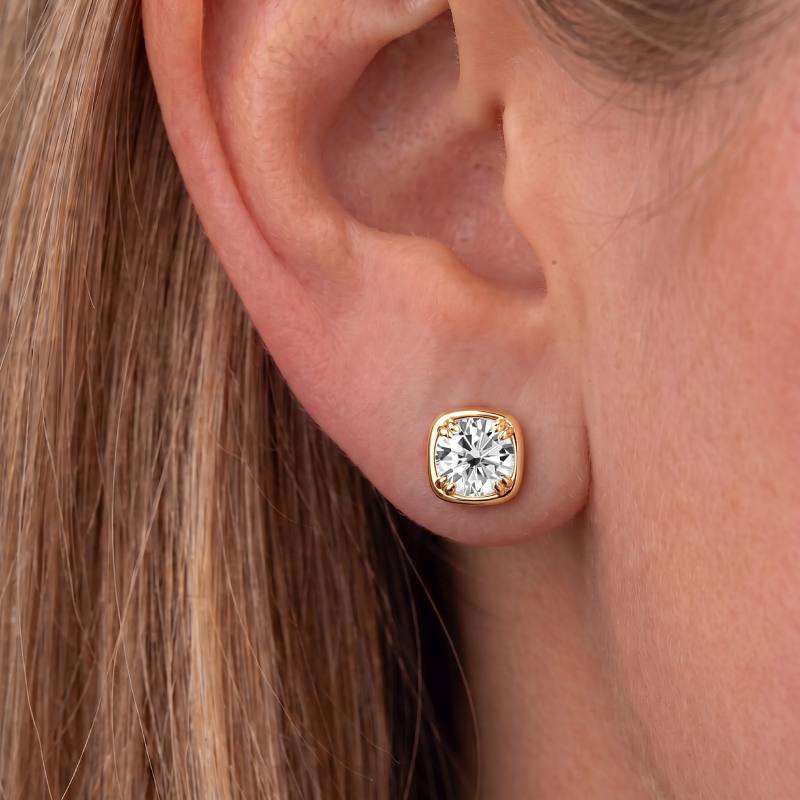 Square Sugar Moissanite Earrings (2.0 ct. tw)