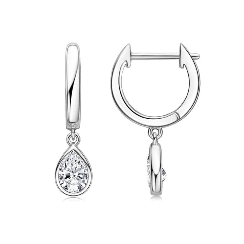 Pear Moissanite Drop Earrings (1.0 ct.tw.)