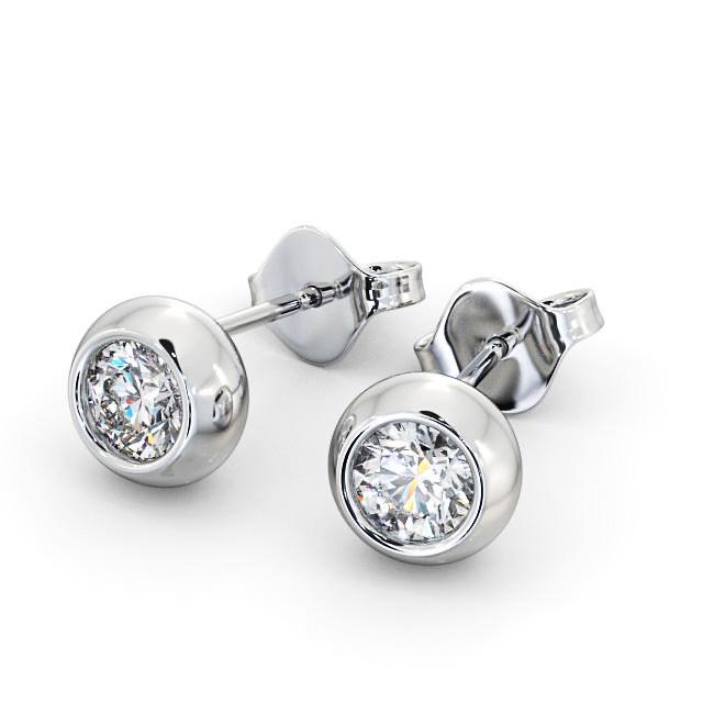 Valery Bezel Moissanite Stud Earrings