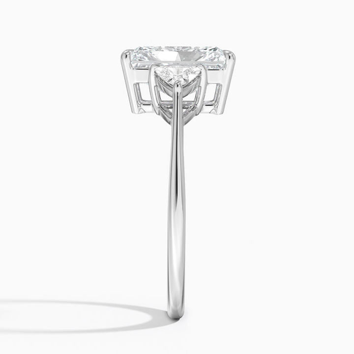 Apphiay Three Stones Moissanite Engagement Ring-VOOGME