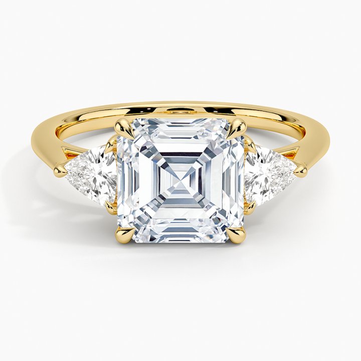 Apphiay Three Stones Moissanite Engagement Ring-VOOGME